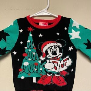 Disney Minnie Mouse Girls Toddler Christmas Sweater Size 18 Months